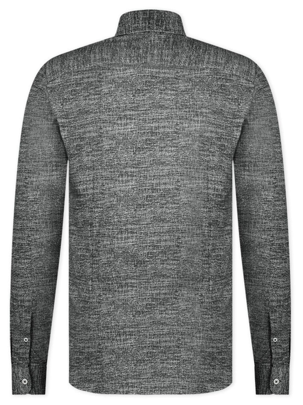 Blue Industry knitted shirt-100% katoen-HEREN SHIRTS-Antraciet