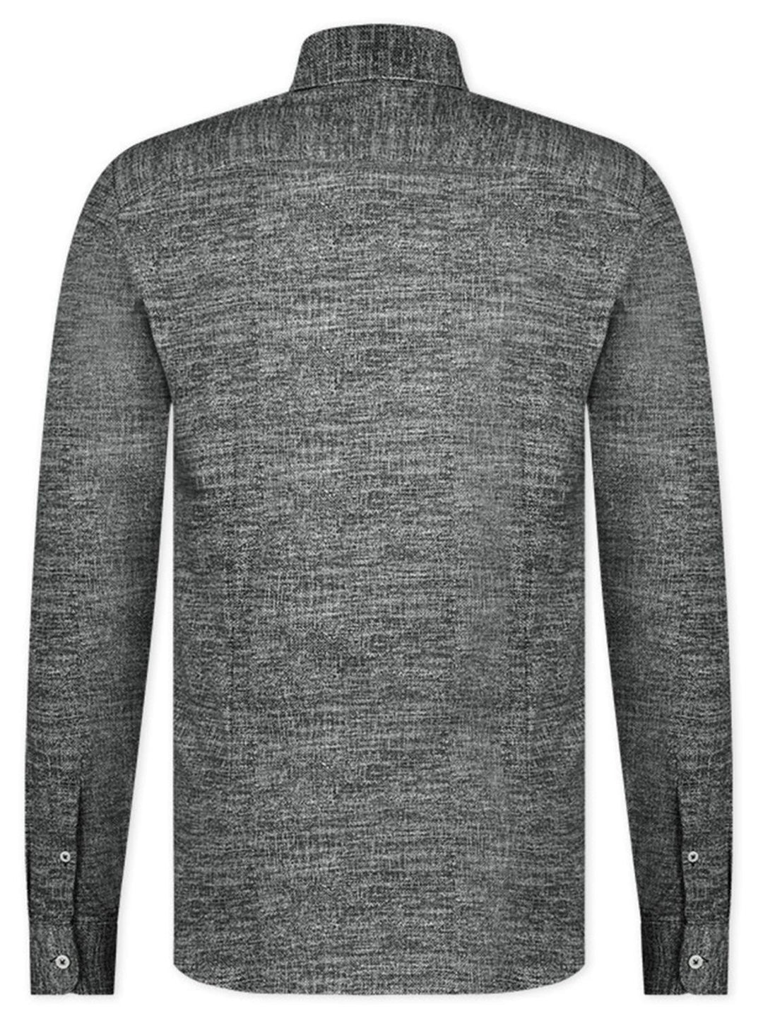 Blue Industry knitted shirt-100% katoen-HEREN SHIRTS-Antraciet