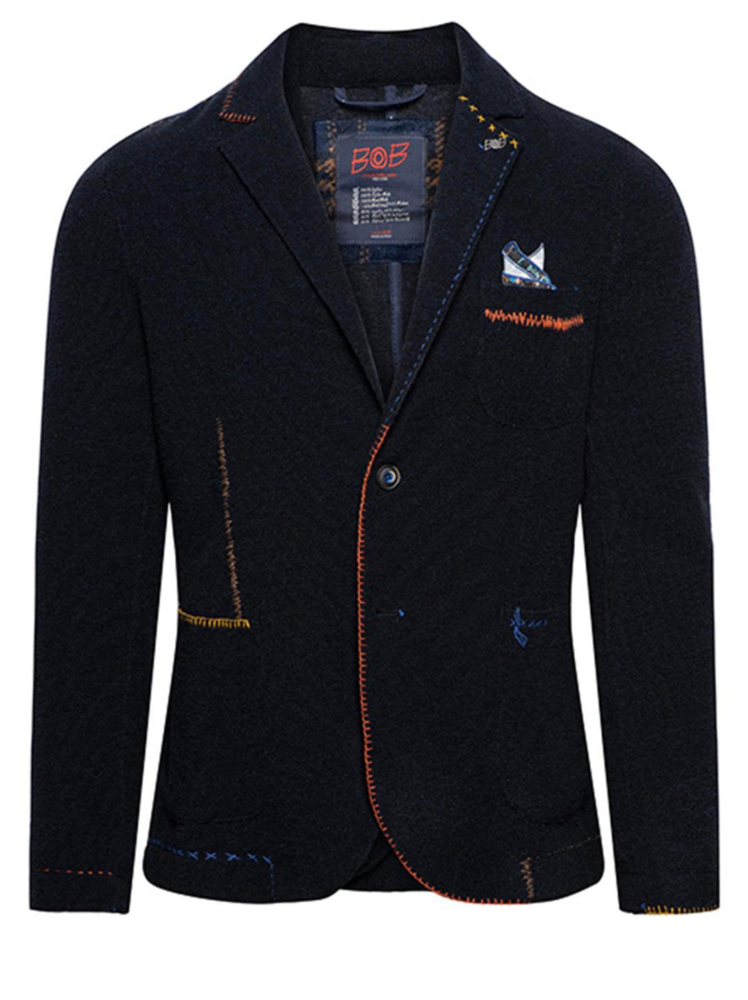 BOB colbert-45% acryl, 32% polyester, 23% wol-HEREN PAKKEN & COLBERTS-Blauw