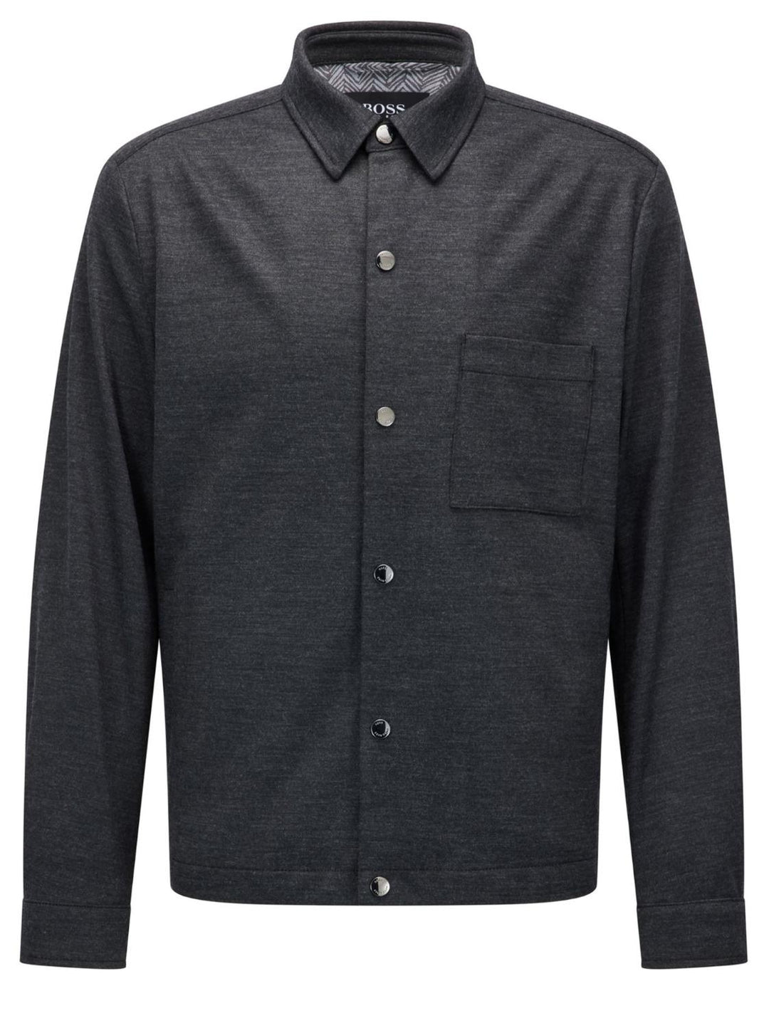 BOSS C-Carper-J-Coach-221-45% polyacryl, 45% wol, 10% polyester-HEREN SHIRTS-Grijs