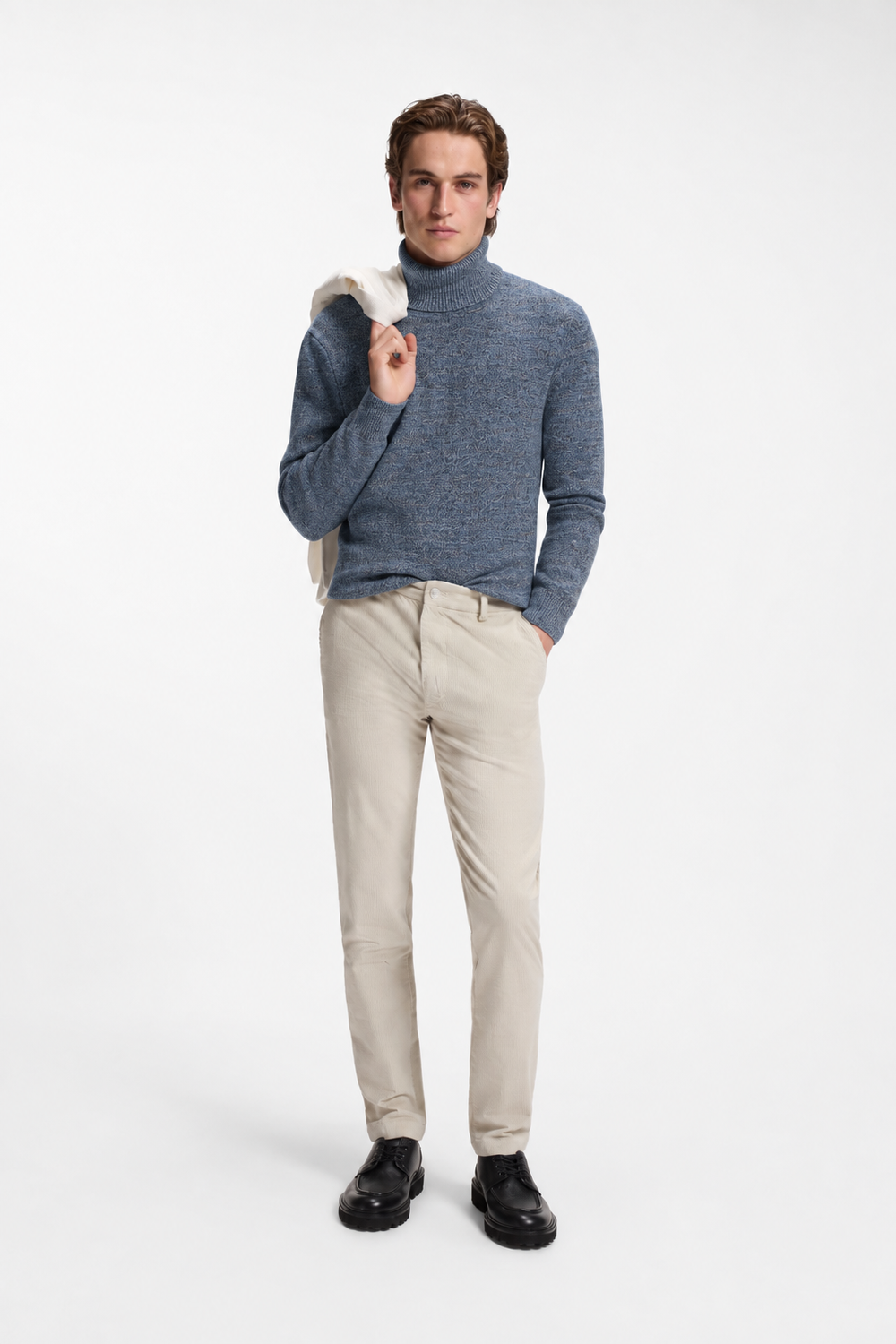 BOSS C-Floriano Coltrui – Blauw-100% wol-HEREN TRUIEN & VESTEN-Blauw