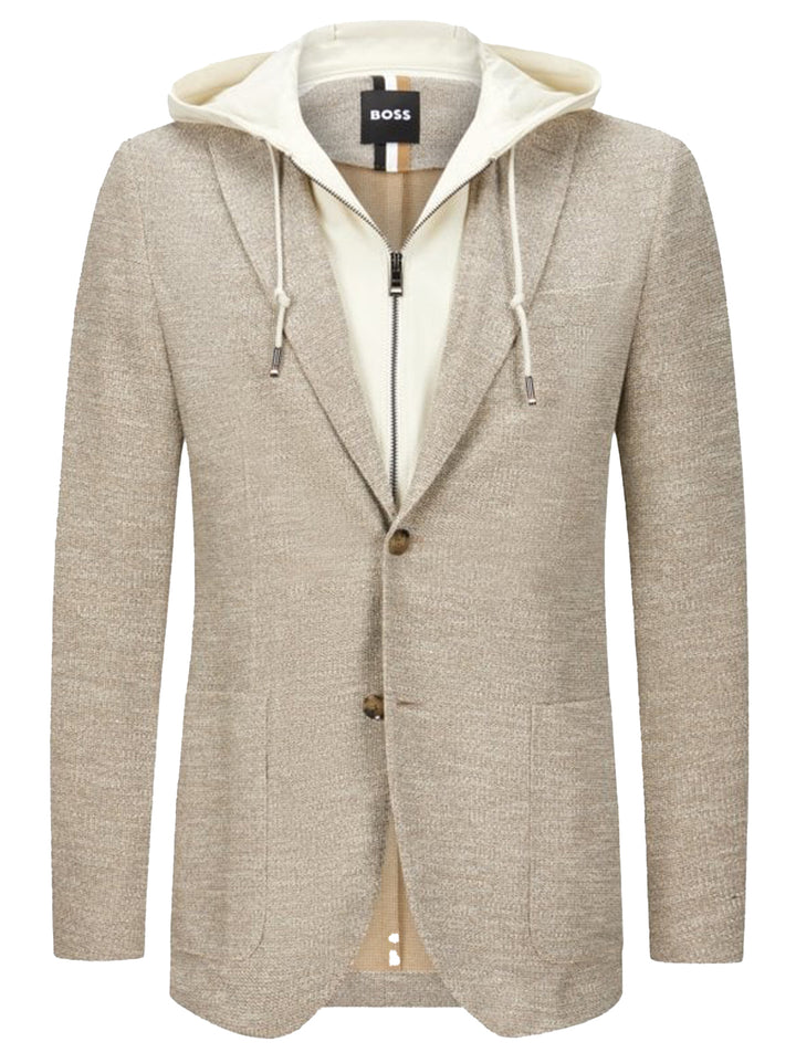 BOSS C-Hanry Jacket-Buitenkant: 66% Polyester, 34% Katoen-HEREN PAKKEN & COLBERTS-Beige