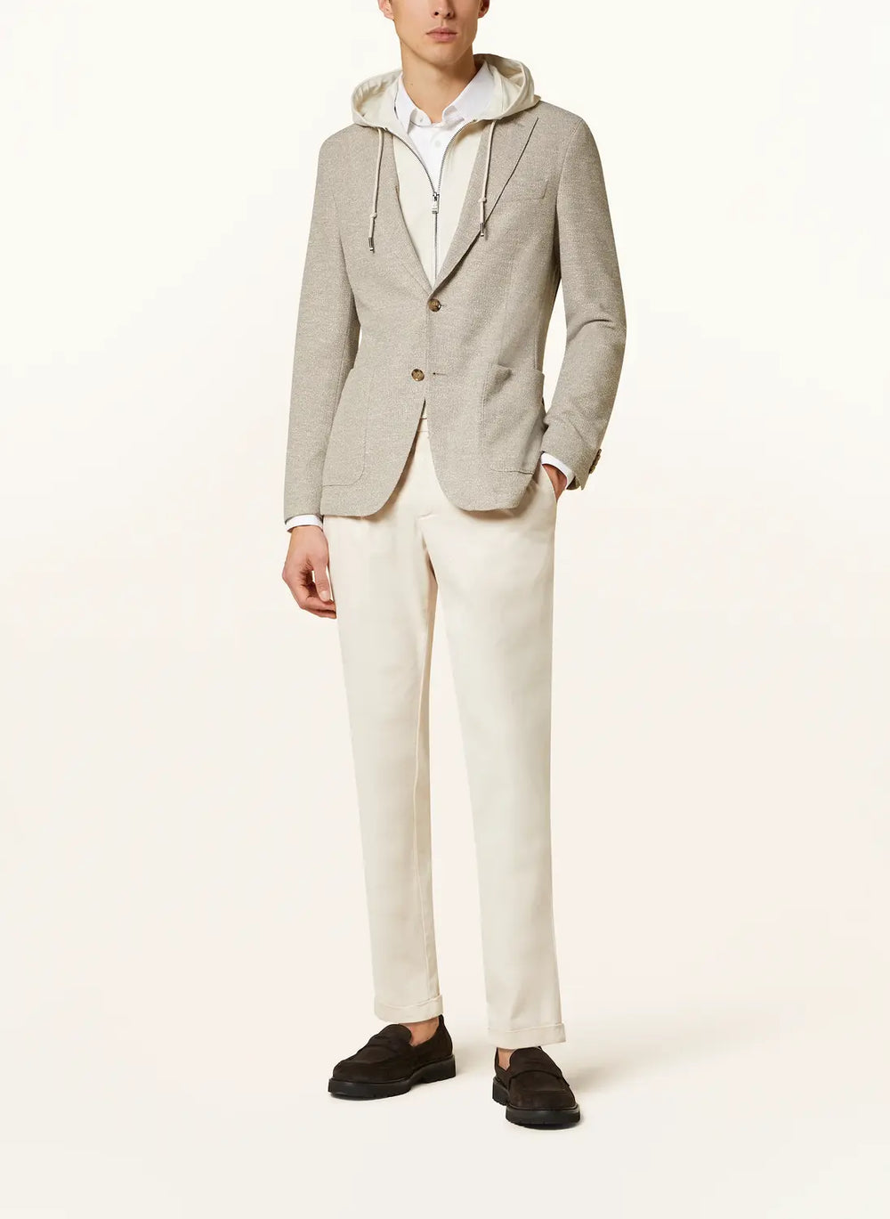 BOSS C-Hanry Jacket-Buitenkant: 66% Polyester, 34% Katoen-HEREN PAKKEN & COLBERTS-Beige