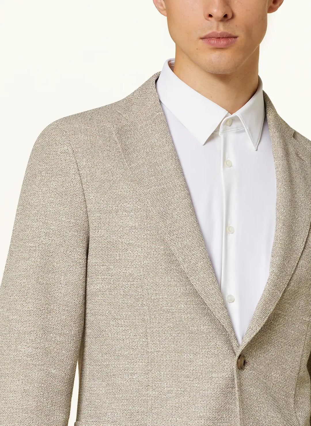 BOSS C-Hanry Jacket-Buitenkant: 66% Polyester, 34% Katoen-HEREN PAKKEN & COLBERTS-Beige