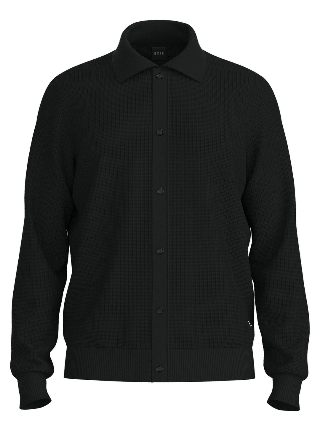 BOSS C-Laconico Vest – Zwart-70% katoen, 30% wol-HEREN TRUIEN & VESTEN-Zwart