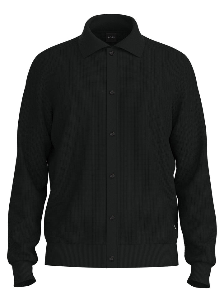 BOSS C-Laconico Vest – Zwart-70% katoen, 30% wol-HEREN TRUIEN & VESTEN-Zwart