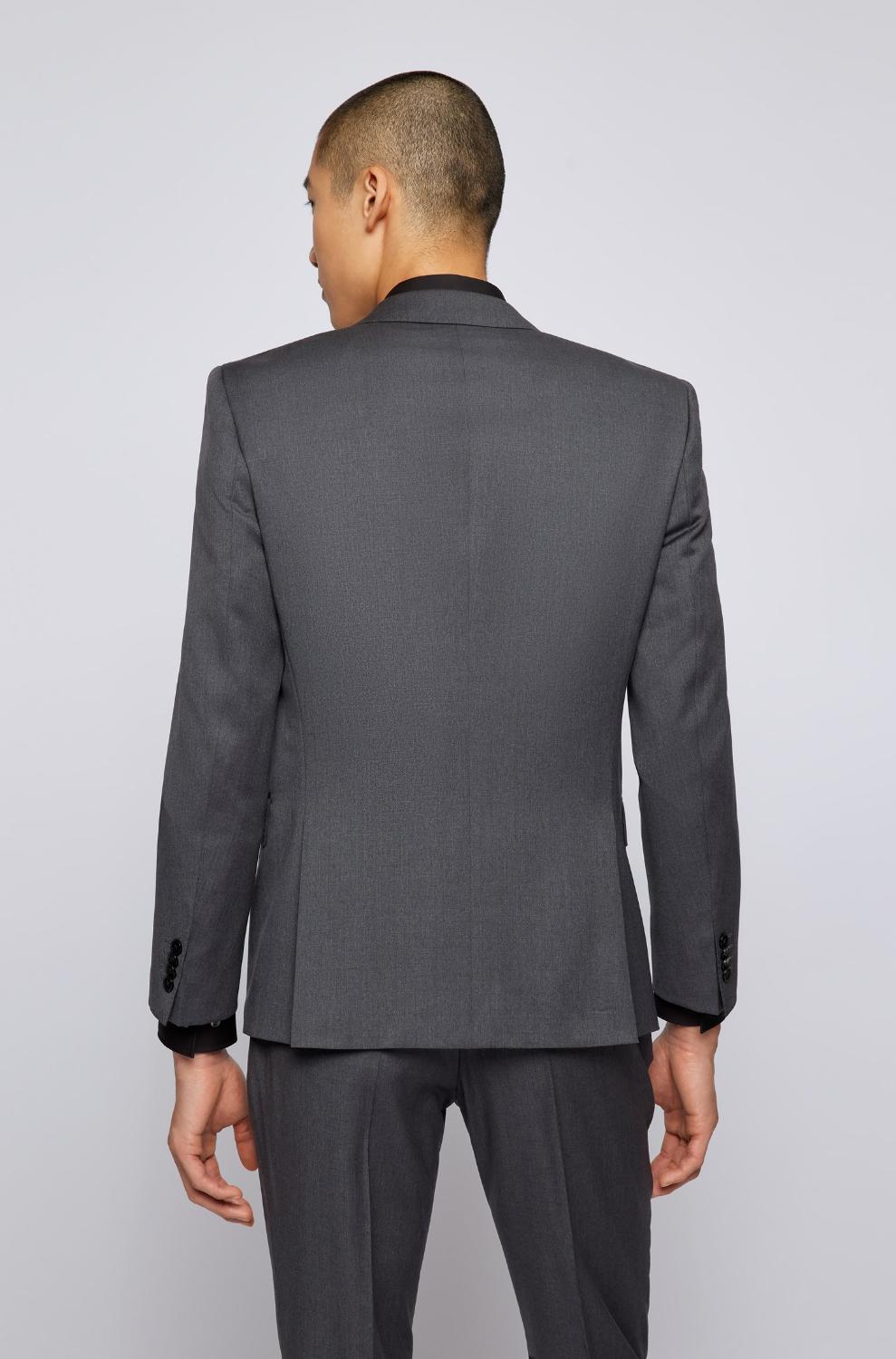 BOSS colbert H-HUGE-B1-100% wol-HEREN PAKKEN & COLBERTS-Grijs