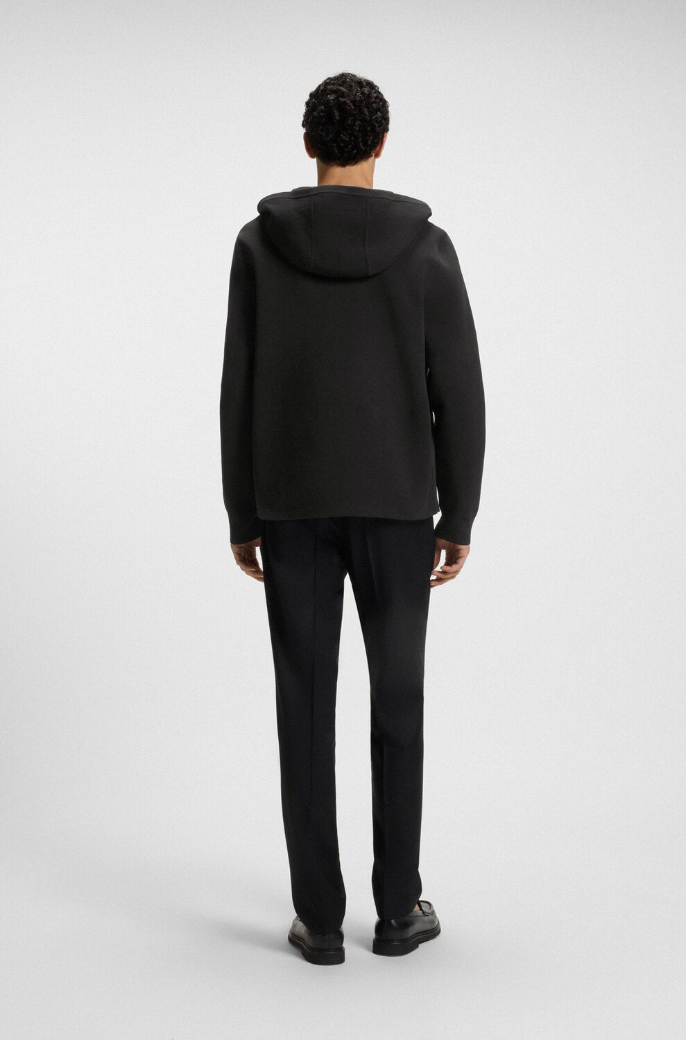 BOSS Full-Zip Softshell Hoodie – Zwart-100% polyamide-HEREN JASSEN & JACKS-Zwart