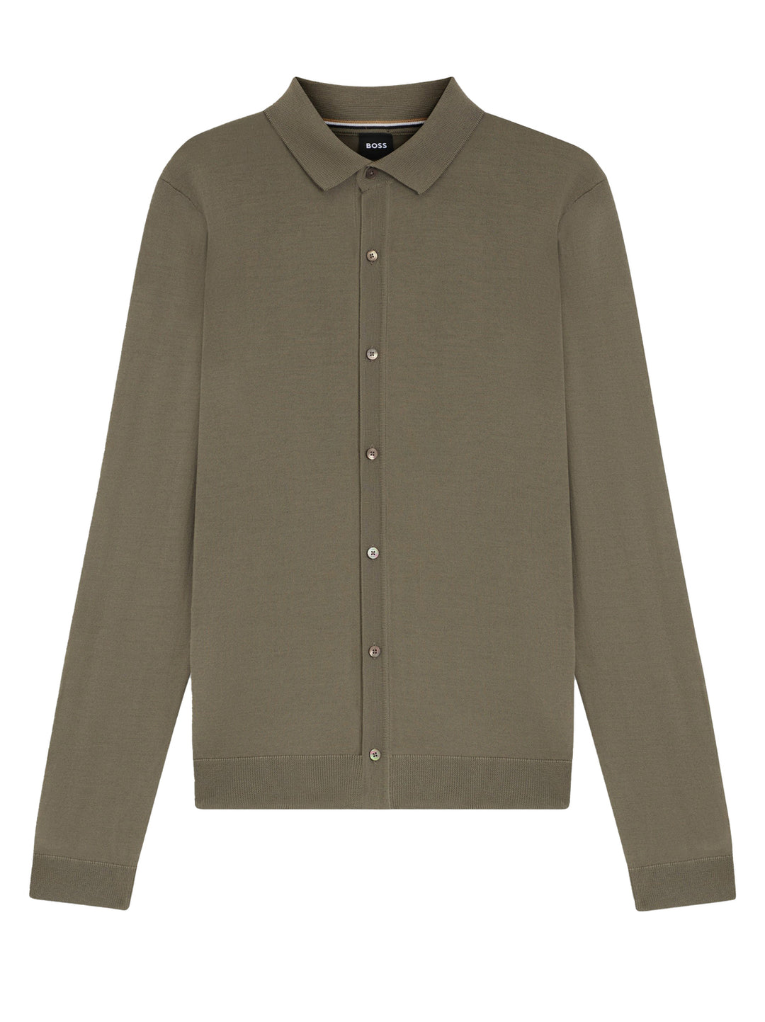 BOSS Gebreid Vest – Bruin-100% wol-HEREN TRUIEN & VESTEN-Bruin