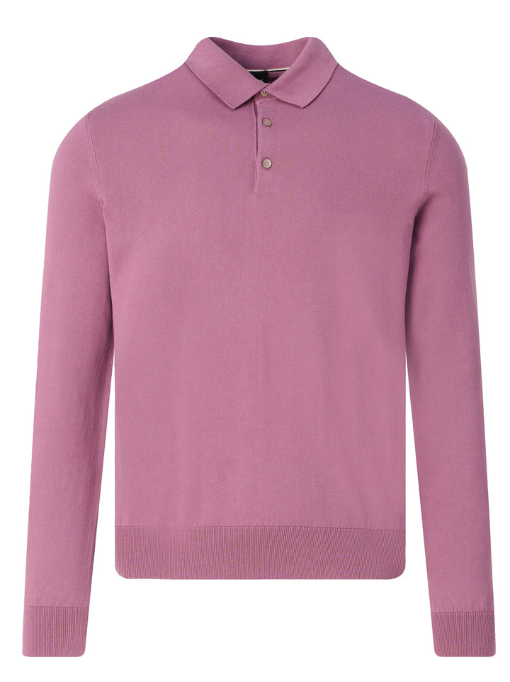 BOSS gemello-P trui polokraag-100% katoen-HEREN TRUIEN & VESTEN-Paars