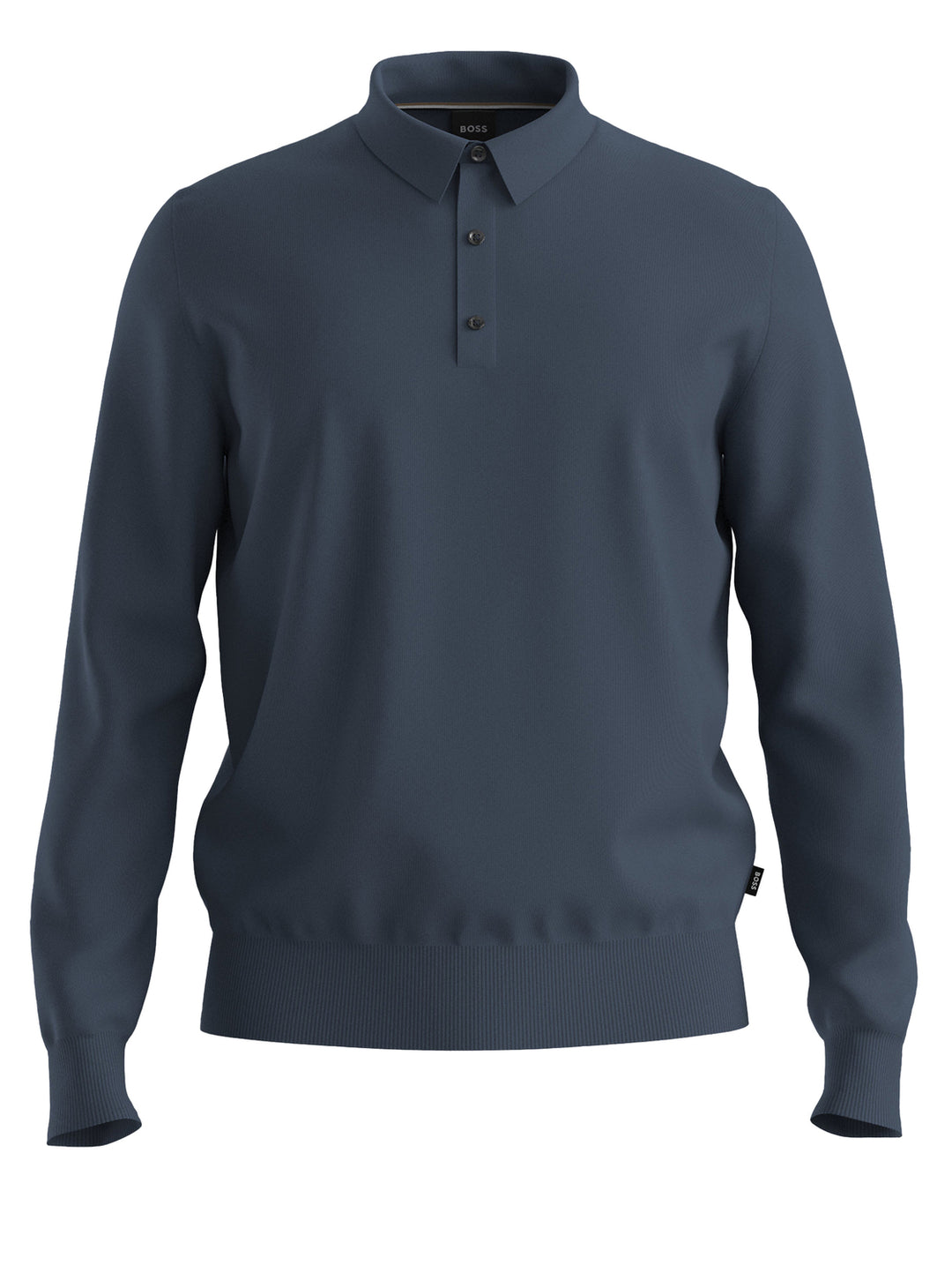 BOSS Gemello‑P Trui Polokraag – Blauw-100% katoen-HEREN TRUIEN & VESTEN-Blauw