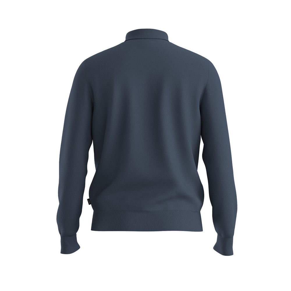 BOSS Gemello‑P Trui Polokraag – Blauw-100% katoen-HEREN TRUIEN & VESTEN-Blauw