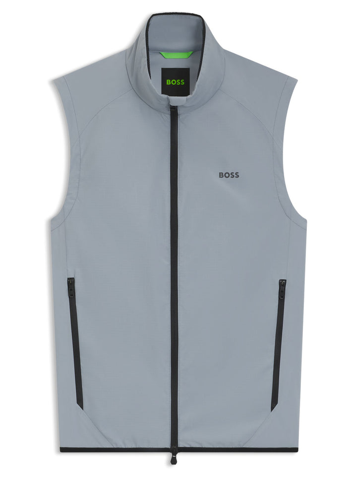 BOSS Green Bodywarmer V_Putt – Grijs-100% polyester-HEREN JASSEN & JACKS-Grijs