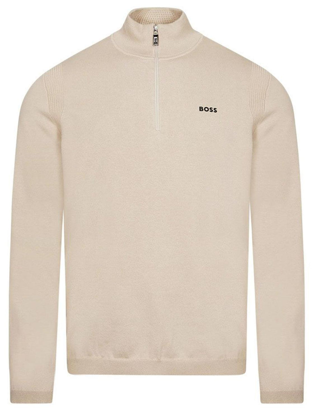 BOSS Green Ever-X_QZ tui met rits-89% katoen, 10% polyester, 1% elasthaan-HEREN TRUIEN & VESTEN-Beige