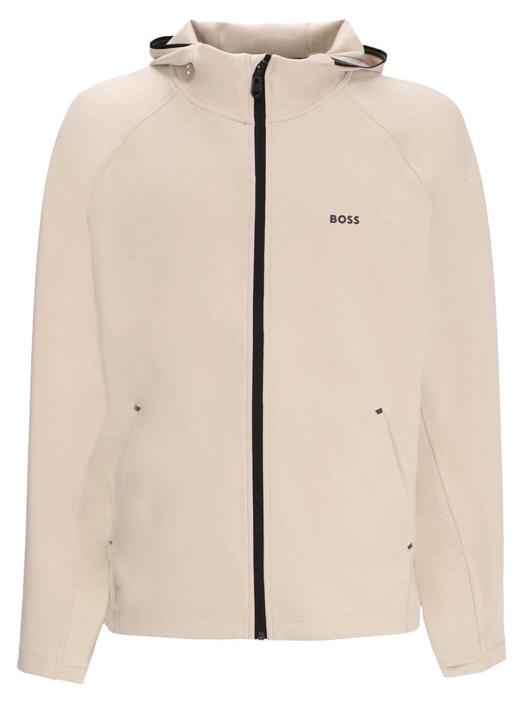 BOSS Green hoodie met ritssluiting-92% Polyester (gerecycled), 8% Elastan-HEREN TRUIEN & VESTEN-Beige