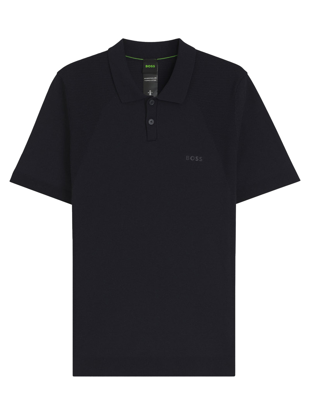 BOSS Green KN_Momentum-Lite PS Gebreide Polo-60% katoen, 40% polyester-HEREN POLO'S & T-SHIRTS-Blauw