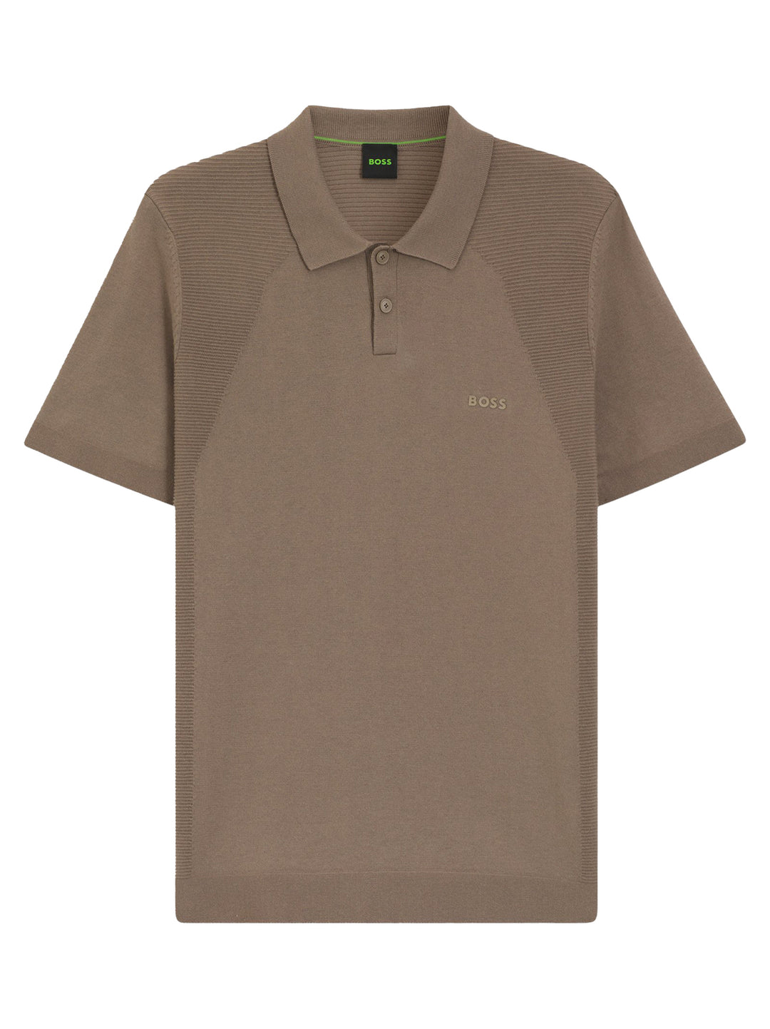 BOSS Green KN_Momentum-Lite PS Gebreide Polo-60% katoen, 40% polyester-HEREN POLO'S & T-SHIRTS-Groen