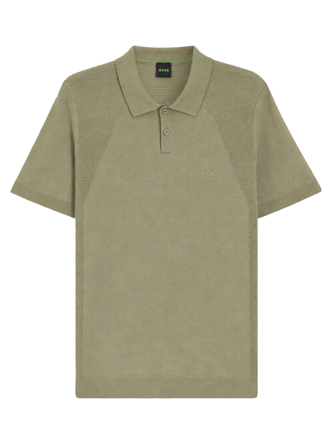 BOSS Green Momentum polo – Beige-60% katoen, 40% polyester-HEREN POLO'S & T-SHIRTS-Beige