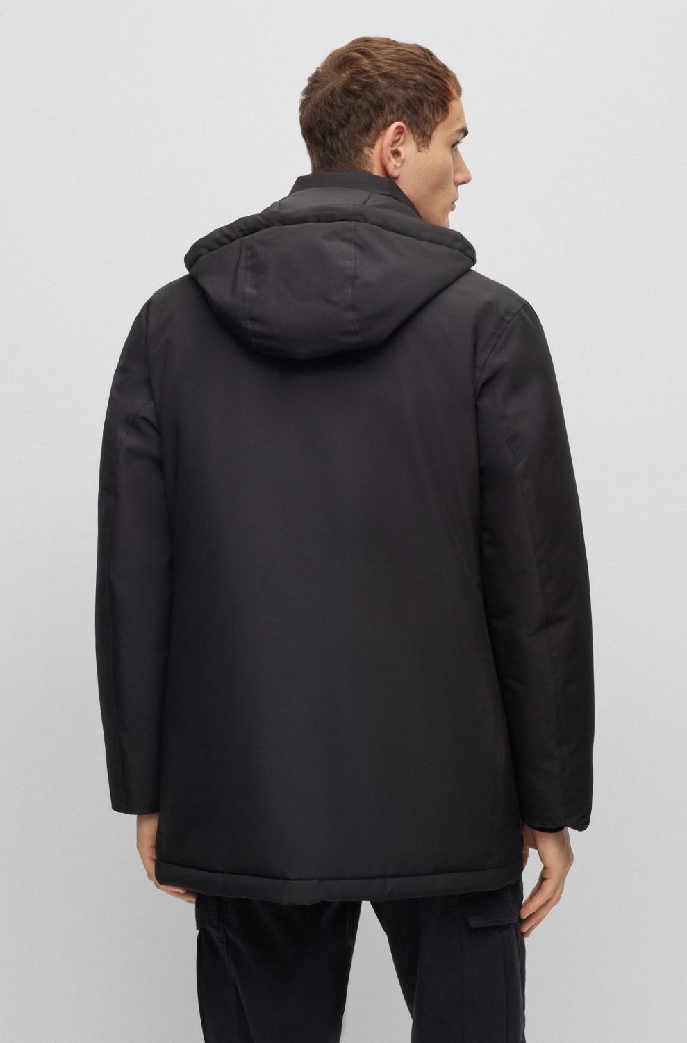 BOSS Green parka OSIASS-100% polyester-HEREN JASSEN & JACKS-Zwart