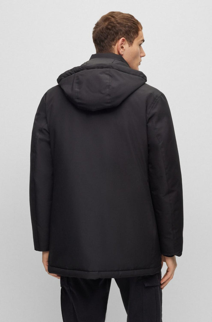 BOSS Green parka OSIASS-100% polyester-HEREN JASSEN & JACKS-Zwart