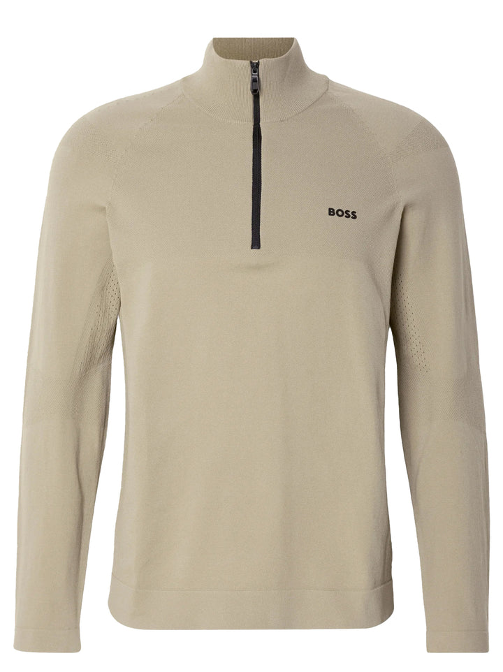 BOSS Green quarter zip trui-Materiaal buitenlaag: 100% polyamide<br />Materiaalverwerking: Breiwerk-HEREN TRUIEN & VESTEN