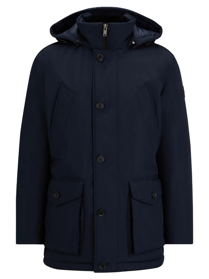 BOSS Green relaxed fit parka-100% polyester-HEREN JASSEN & JACKS-Blauw