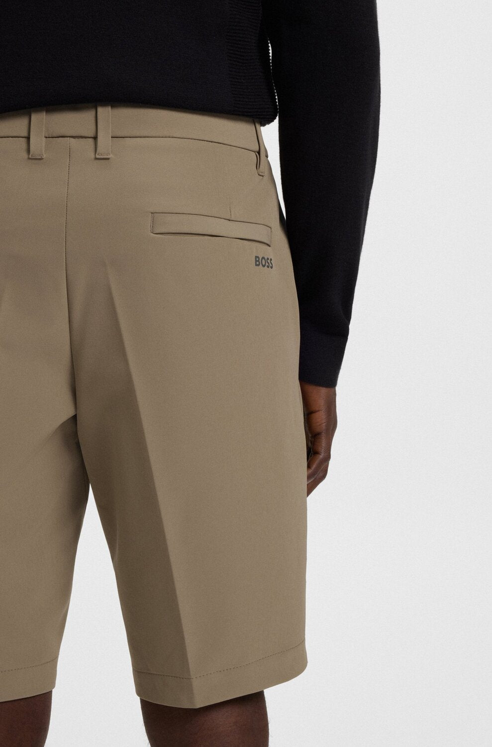 BOSS Green S_Commuter shorts – Groen-95% polyester, 5% elastaan-HEREN BROEKEN-Groen