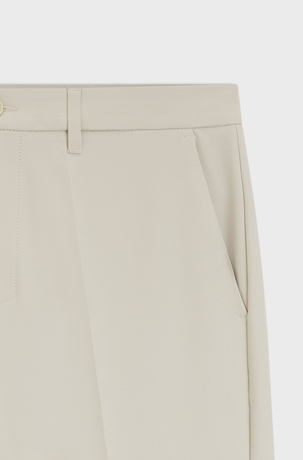 BOSS Green S_Commuter Slim Fit Shorts-95% polyester, 5% elastaan-HEREN BROEKEN-Beige