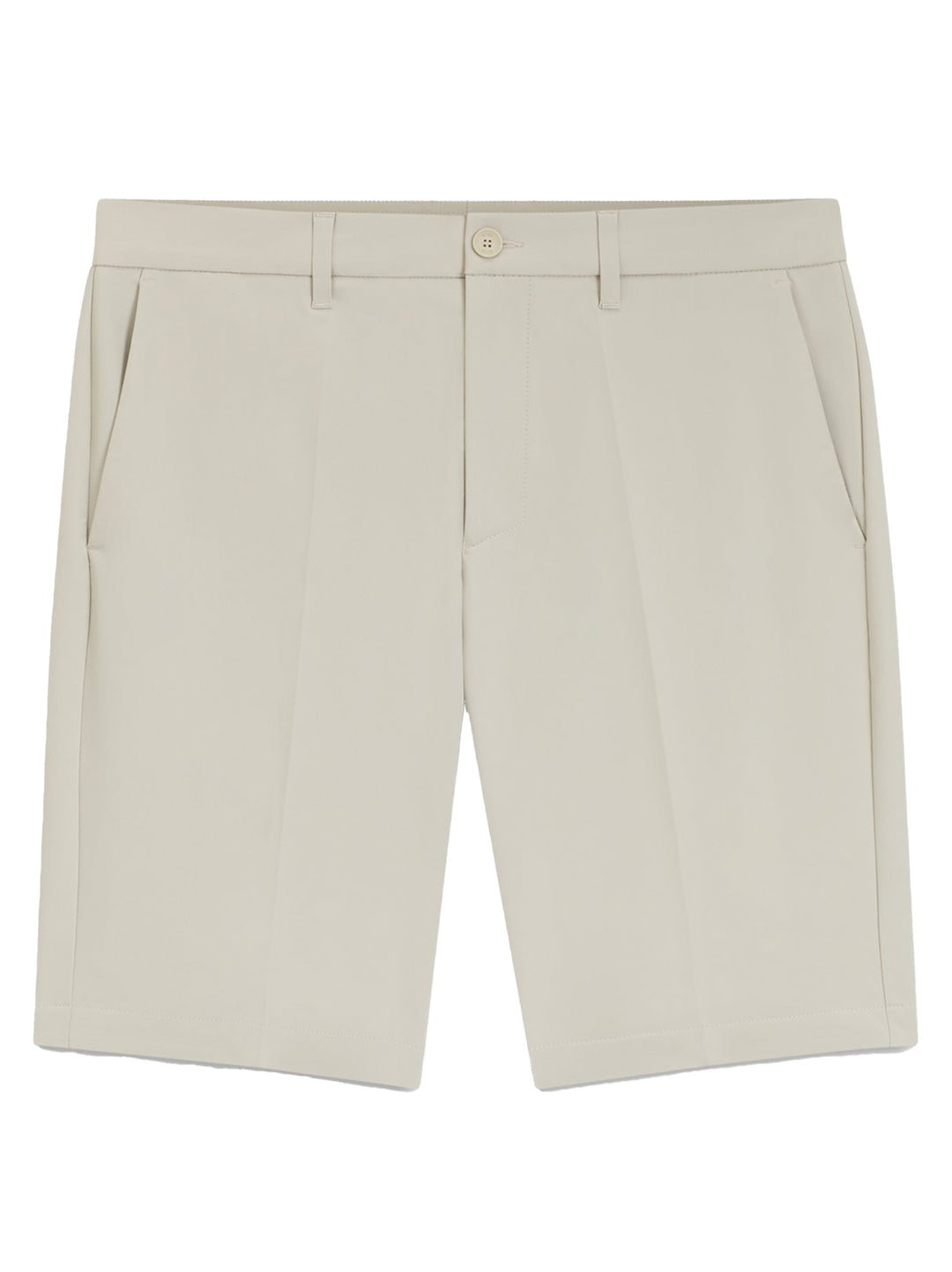 BOSS Green S_Commuter Slim Fit Shorts-95% polyester, 5% elastaan-HEREN BROEKEN-Beige