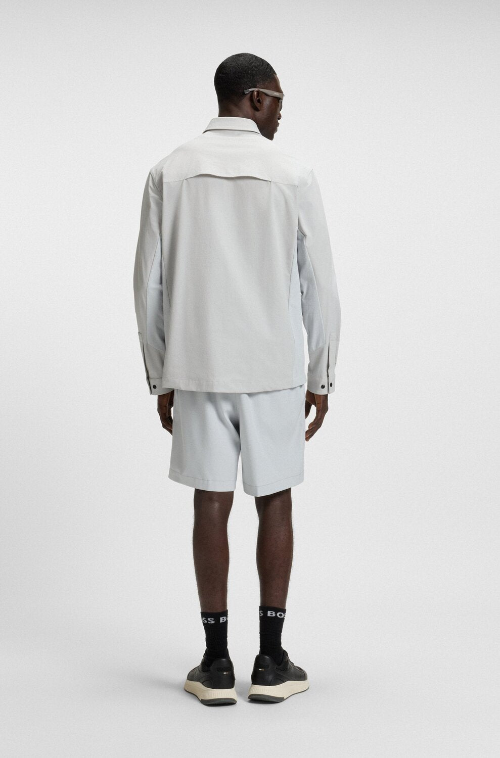 BOSS Green Urban TechDobby Jack – Grijs-88% polyamide, 12% elasthan -HEREN JASSEN & JACKS-Grijs