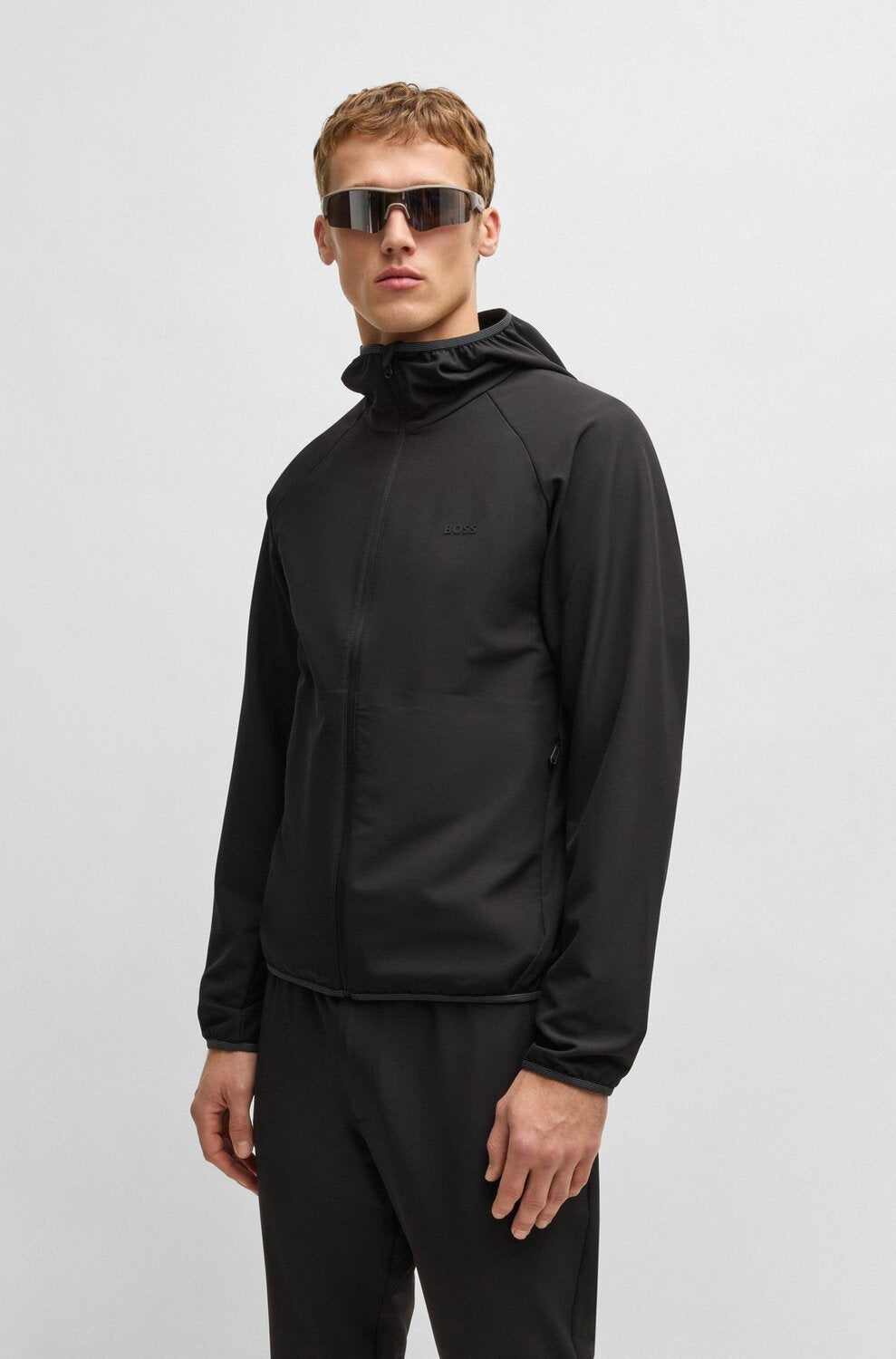 BOSS Green waterafstotende jas met stretch-95% Polyester (gerecycled), 5% Elastan<br />Voering jukstuk: 100% Polyester-HE