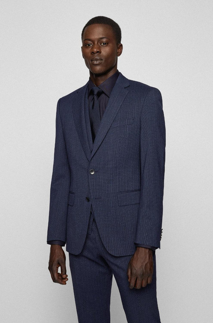 BOSS H-HUGE-3PCS-97% wol, 3% elasthaan-HEREN PAKKEN & COLBERTS-Blauw