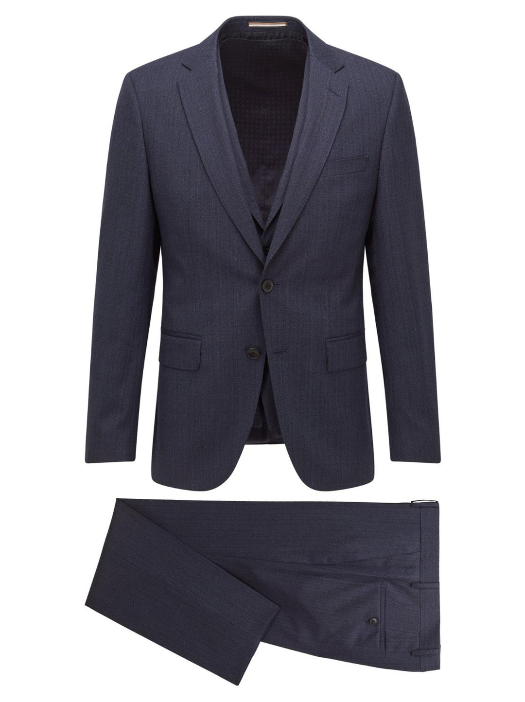 BOSS H-HUGE-3PCS-97% wol, 3% elasthaan-HEREN PAKKEN & COLBERTS-Blauw