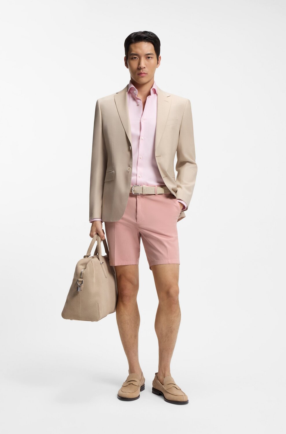 BOSS H-Kane1 Shorts – Roze-93% katoen, 7% elastaan-HEREN BROEKEN-Roze
