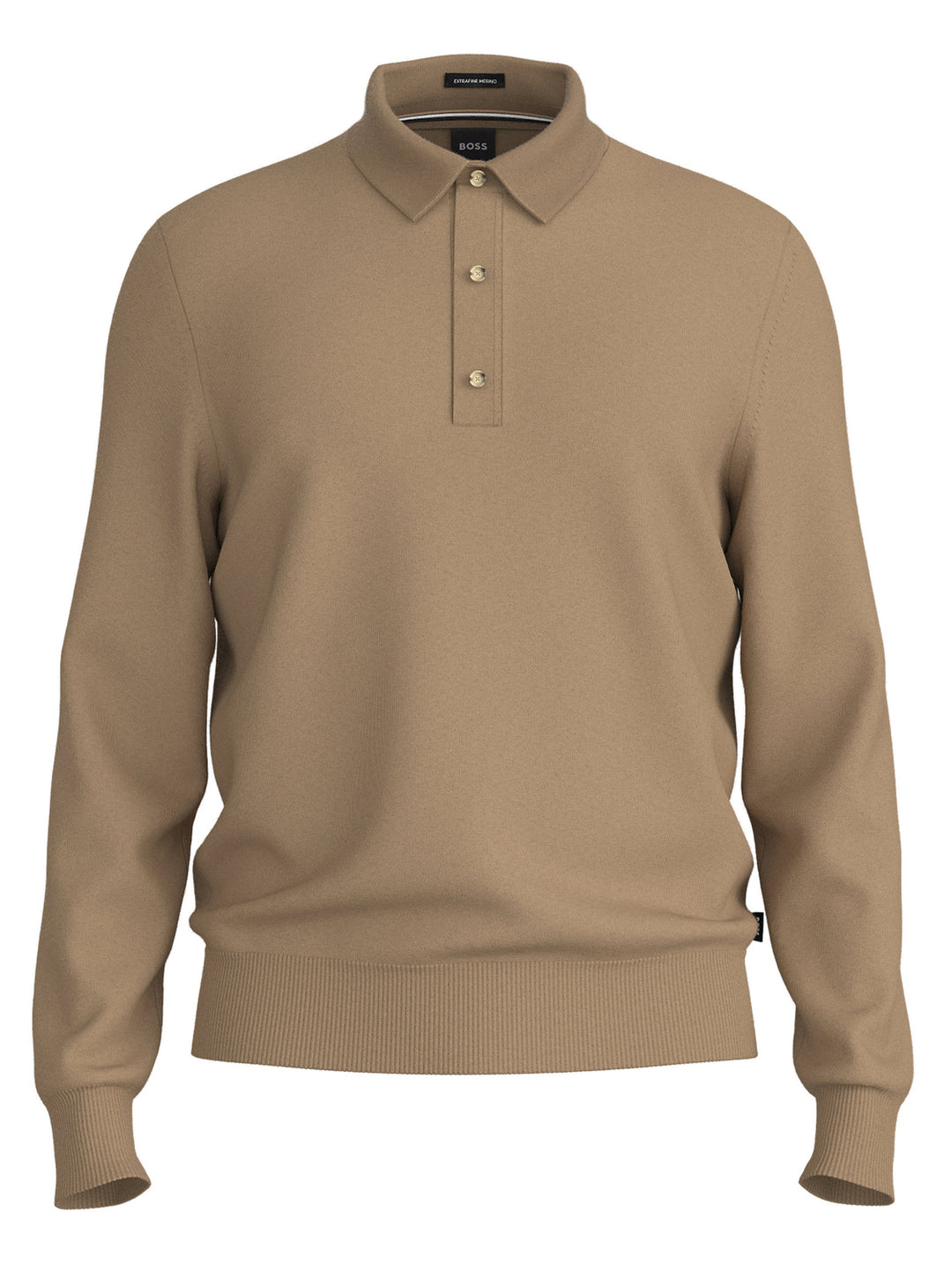 BOSS H-Lancione Polo – Bruin-100% wol-HEREN TRUIEN & VESTEN-Bruin
