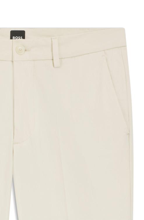 BOSS Kaiton Slim Fit Chino – Room-60% katoen, 33% polyamide, 7% elasthaan-HEREN BROEKEN-Room