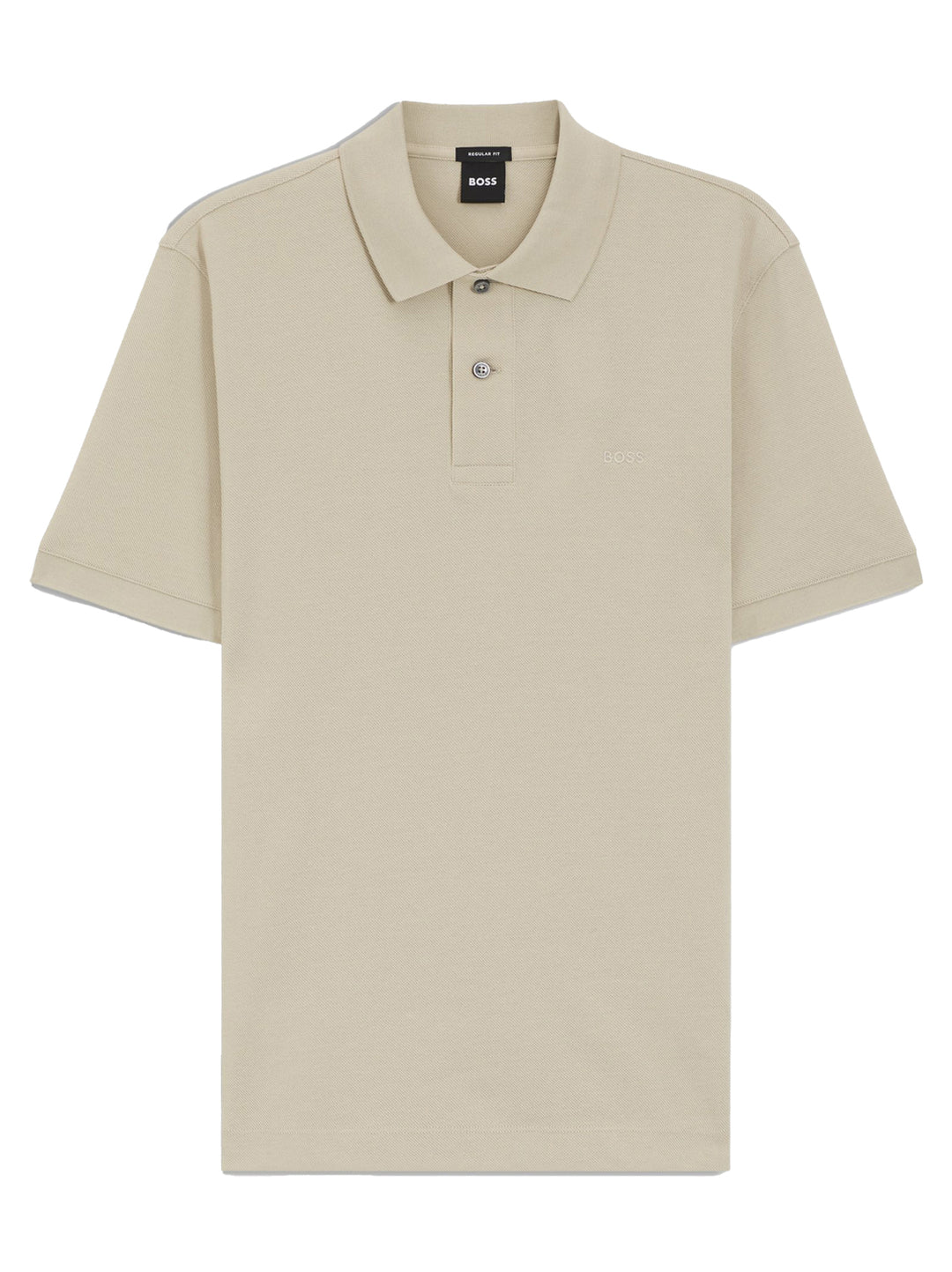BOSS Katoenpiqué Pallas Polo – Beige-100% katoen-HEREN POLO'S & T-SHIRTS-Beige