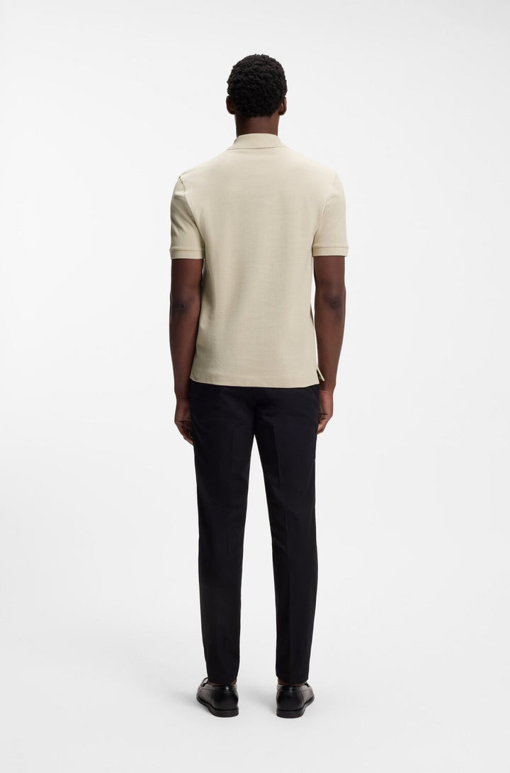 BOSS Katoenpiqué Pallas Polo – Beige-100% katoen-HEREN POLO'S & T-SHIRTS-Beige