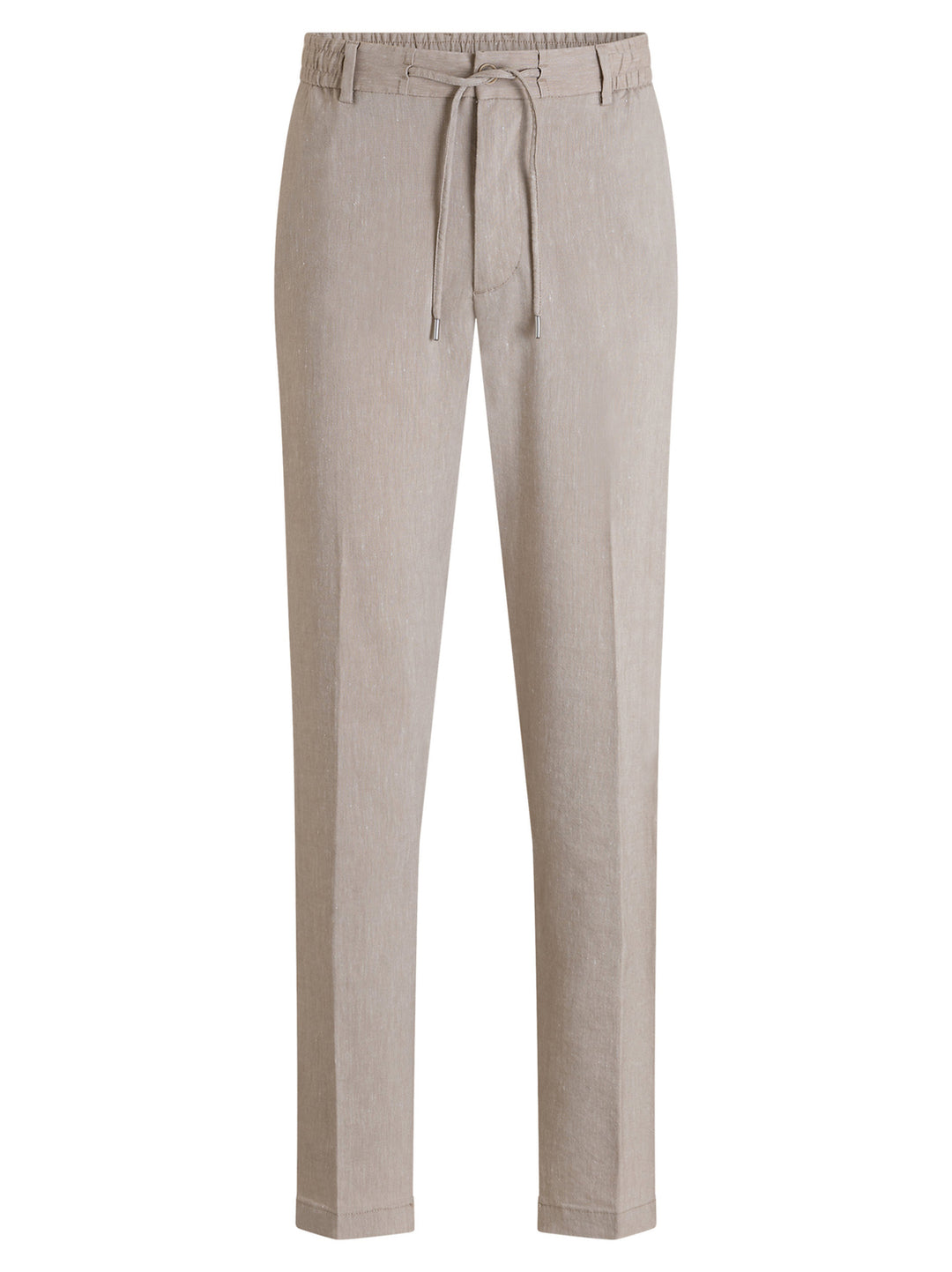 BOSS Linnenmix H-Kane1-RDS Pantalon – Beige-51% linnen, 30% polyester, 16% viscose, 3% elastaan-HEREN BROEKEN-Beige