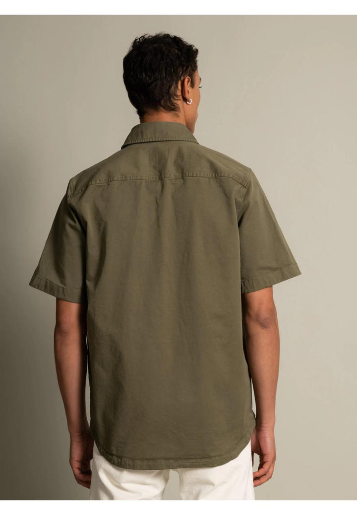 BOSS Lockino overshirt-97% katoen, 3% elasthaan-HEREN SHIRTS-Groen