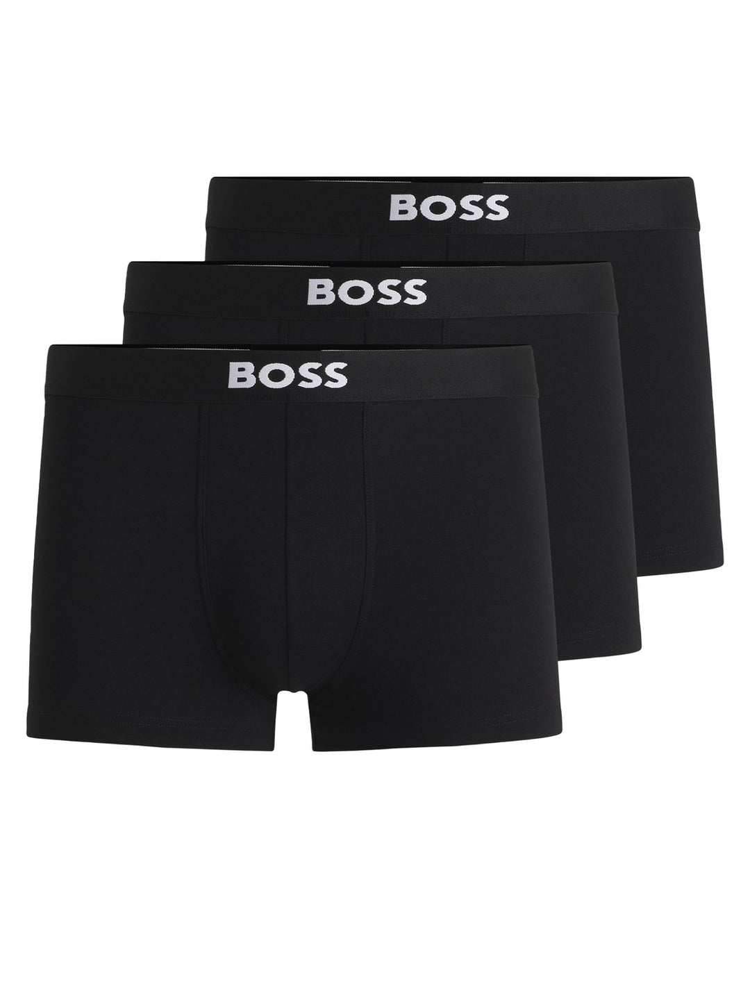 BOSS ONE 3-pack boxershorts zwart-HEREN ONDER- EN BADMODE-Zwart