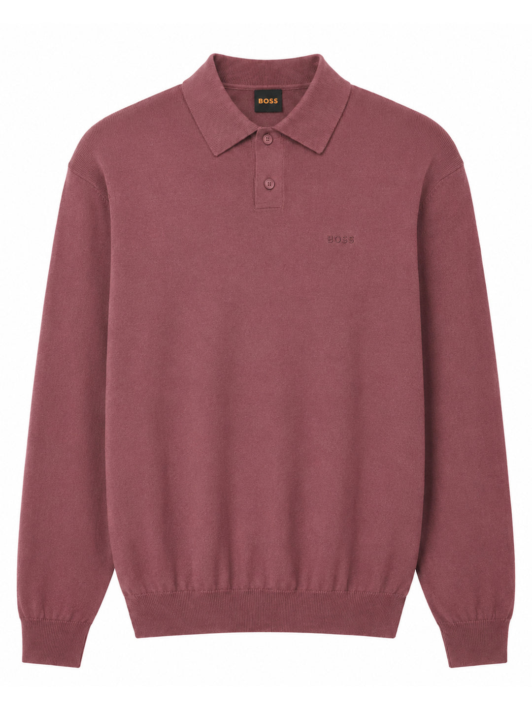 BOSS Orange Asac_PL polo sweater – Rood-85% katoen, 15% kapok-HEREN TRUIEN & VESTEN-Rood