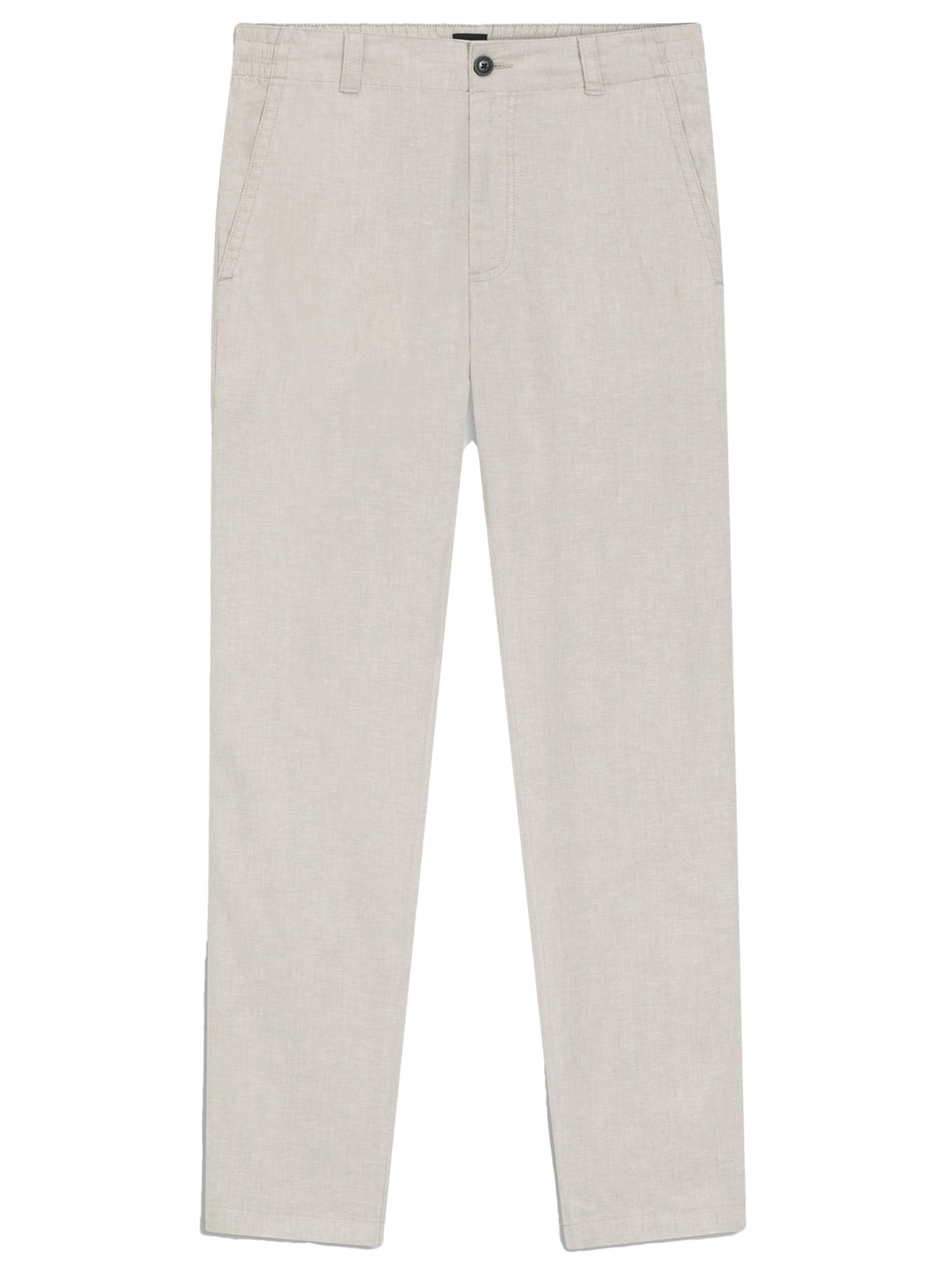 BOSS Orange Broek Sanderson linnenmix -75% linnen, 25% polyester-HEREN BROEKEN-Grijs
