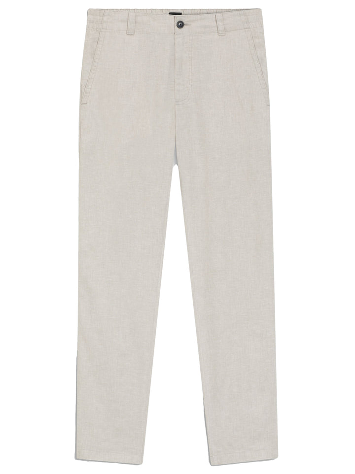BOSS Orange Broek Sanderson linnenmix -75% linnen, 25% polyester-HEREN BROEKEN-Grijs