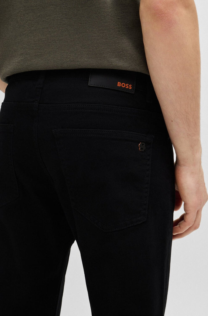 BOSS Orange Delaware Slim-fit jeans -Kwaliteit: 99% Katoen, 1% Elastan-HEREN BROEKEN-Zwart