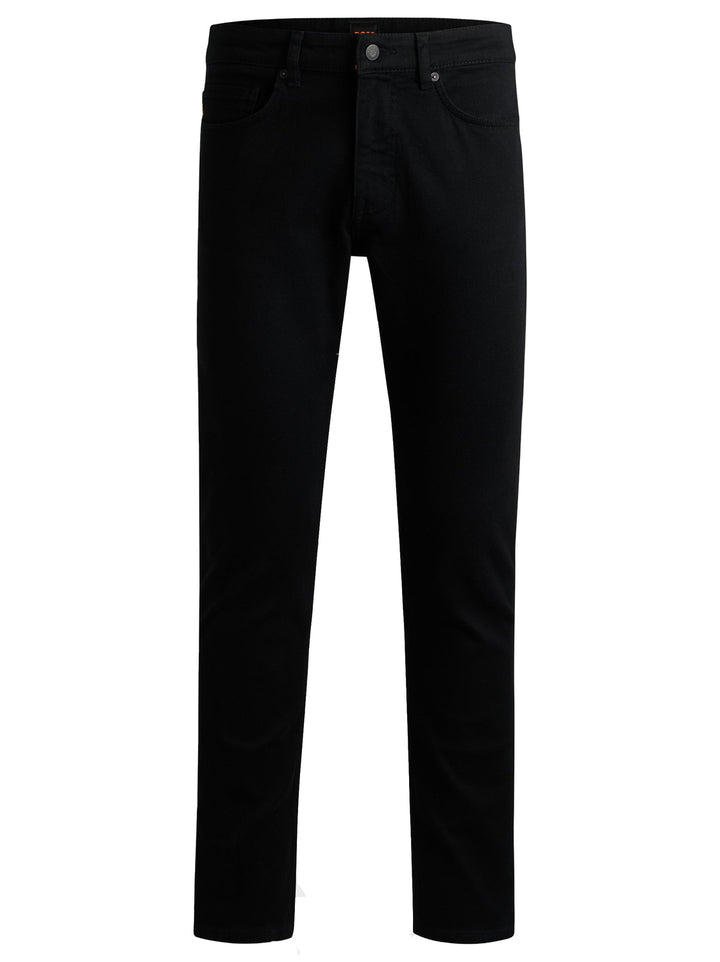 BOSS Orange Delaware Slim-fit jeans -Kwaliteit: 99% Katoen, 1% Elastan-HEREN BROEKEN-Zwart