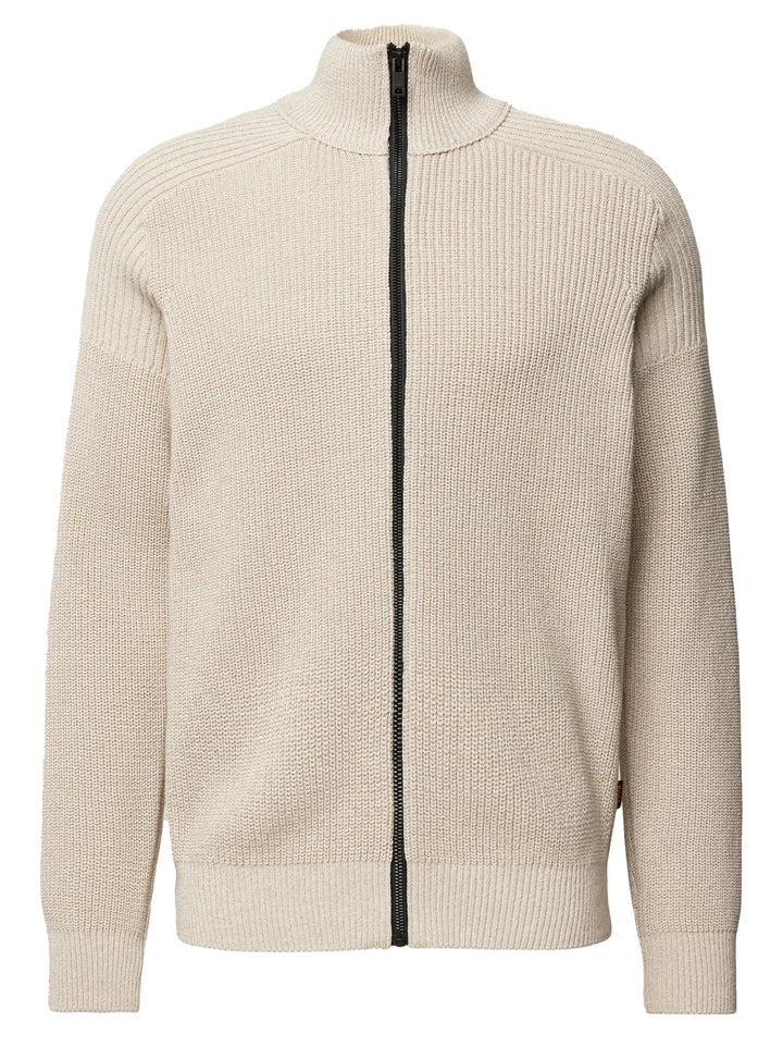 BOSS Orange gebreid vest KALANDRIO-100% katoen-HEREN TRUIEN & VESTEN-Beige