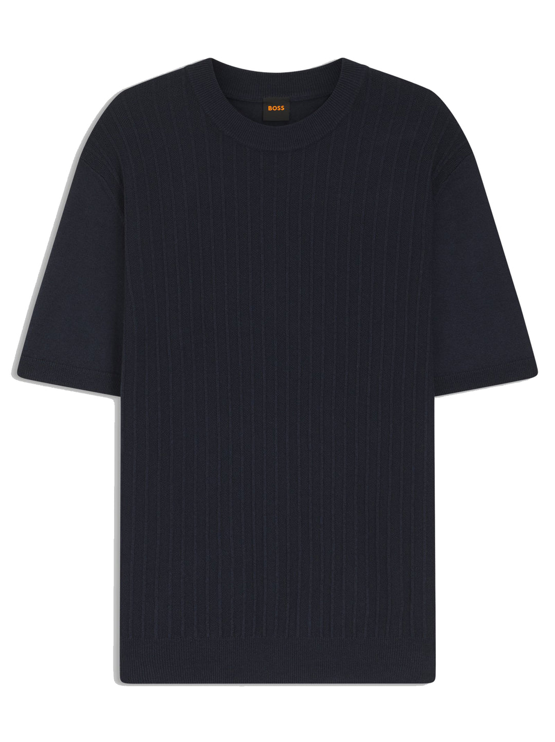 BOSS Orange Kajordino T-Shirt - Blauw -56% linnen, 44% katoen-HEREN POLO'S & T-SHIRTS-Blauw