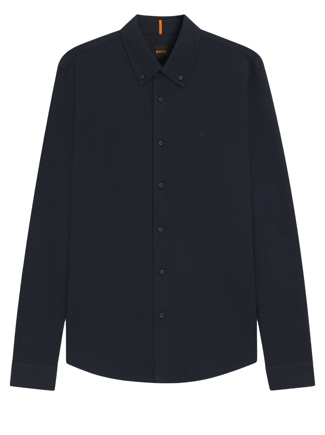 BOSS Orange Kenovano Modern Fit Shirt – Blauw-100% katoen-HEREN SHIRTS-Blauw