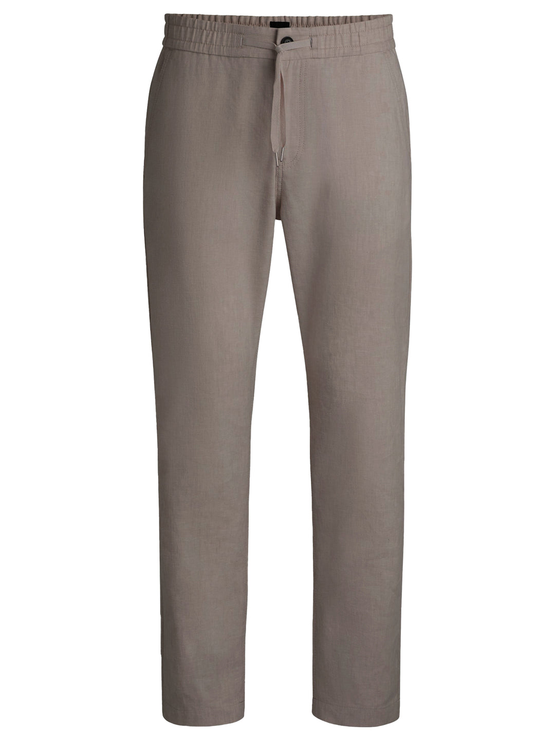 BOSS Orange linnen pantalon-64% linnen en 36% polyester-HEREN BROEKEN-Bruin